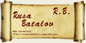 Rusa Batalov vizit kartica